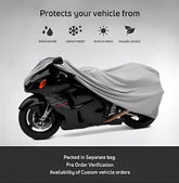 Bike Top Cover – Water & Scratch Proof Parachute – Fits CD70CC and 125CC Bikes (Random color)